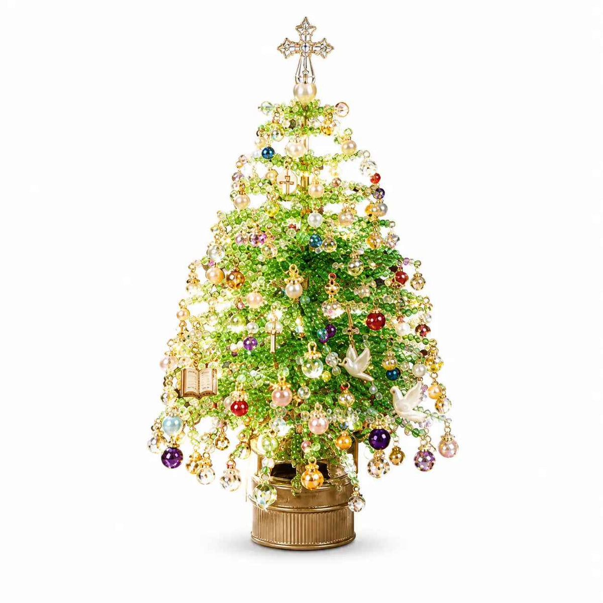 DIY Beaded Christmas Tree Kit | Handmade Crystal Holiday Craft Set