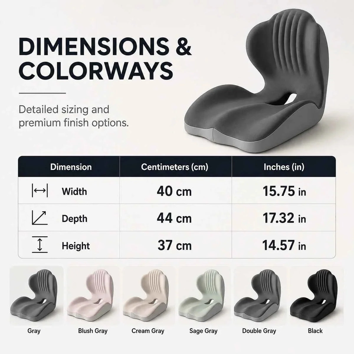 2-in-1 Memory Foam Seat & Lumbar Support Cushion | Ergonomic Office Chair Pillow