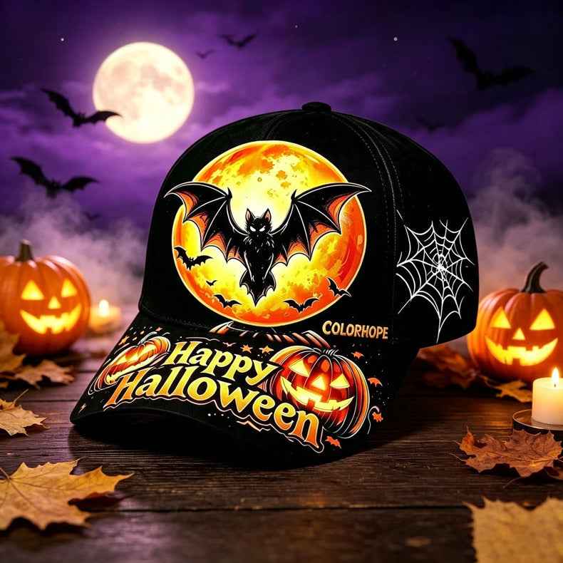 Halloween Embroidered Baseball Cap | Vintage Spooky Fall Hat