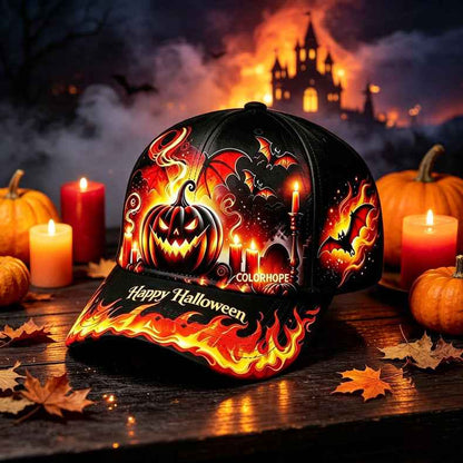 Halloween Embroidered Baseball Cap | Vintage Spooky Fall Hat
