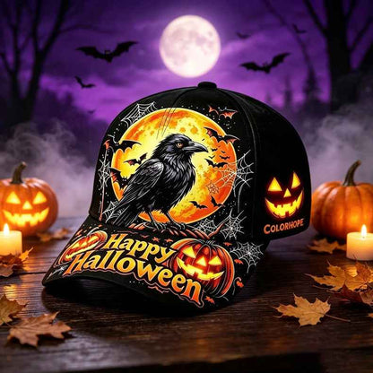 Halloween Embroidered Baseball Cap | Vintage Spooky Fall Hat