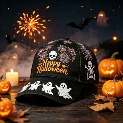 Halloween Embroidered Baseball Cap | Vintage Spooky Fall Hat