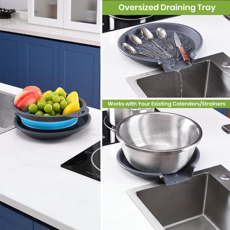 Sofynest® 4 Piece Collapsible Silicone Kitchen Strainer Set