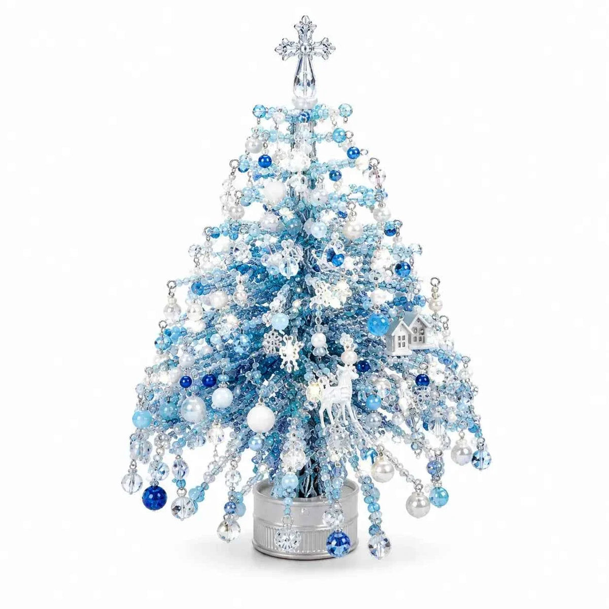 DIY Beaded Christmas Tree Kit | Handmade Crystal Holiday Craft Set
