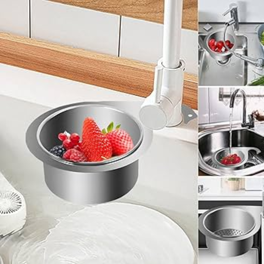Globetrek° SinkStrainer 1+1 ILMAISEKSI: Ruostumaton Suodatin Joutsen Tyyli Tiskialtaan Siivilä