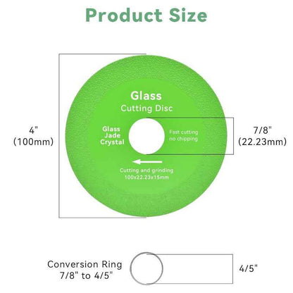 4" Diamond Glass Cutting Disc Set | Ultra-Thin Brazed Blades for Glass, Tile & Ceramic