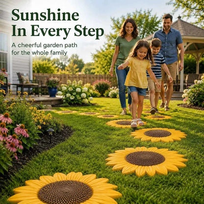 Reusable Sunflower Stepping Stone Mold | DIY Concrete Garden Path Mold For Backyard Decoration