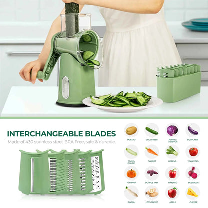 Manual Rotary Cheese Grater / Kitchen Vegetable Slicer