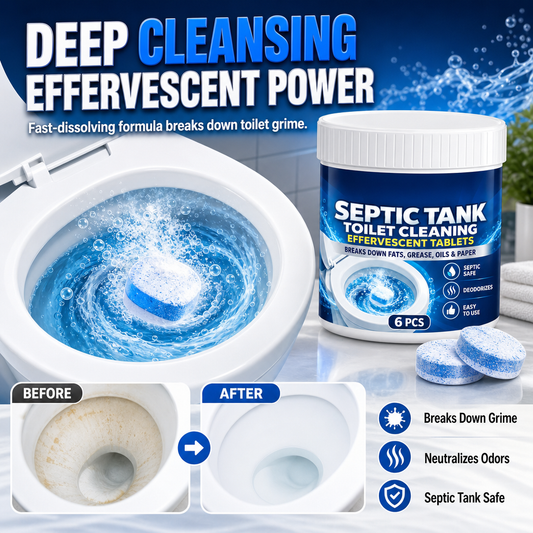 🚽✨ Powerful Effervescent Toilet Cleaning Tablets – Drop, Fizz & Deep Clean | Septic Safe