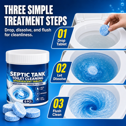🚽✨ Powerful Effervescent Toilet Cleaning Tablets – Drop, Fizz & Deep Clean | Septic Safe
